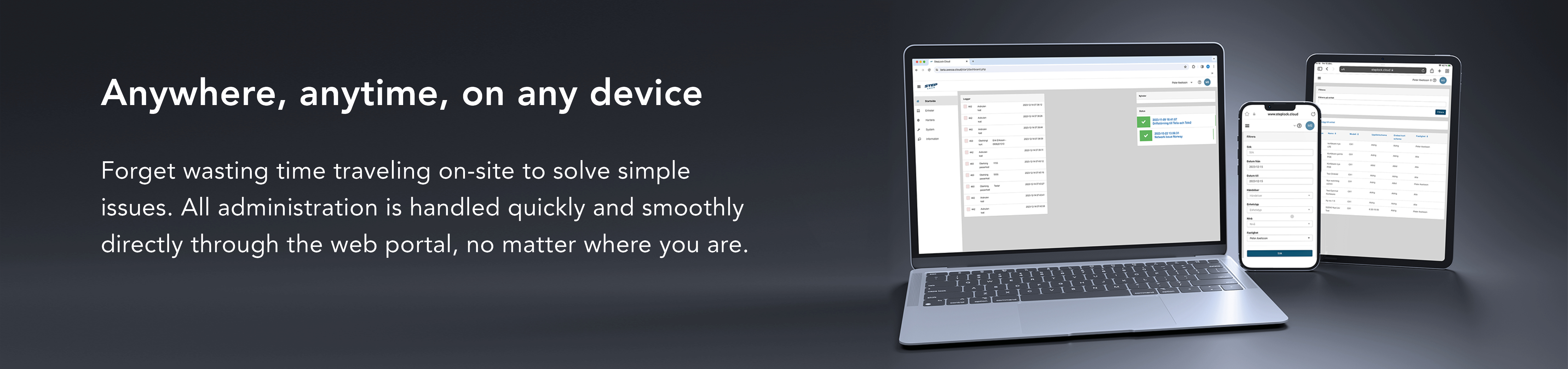 Easy admin on laptop Easy admin on laptop