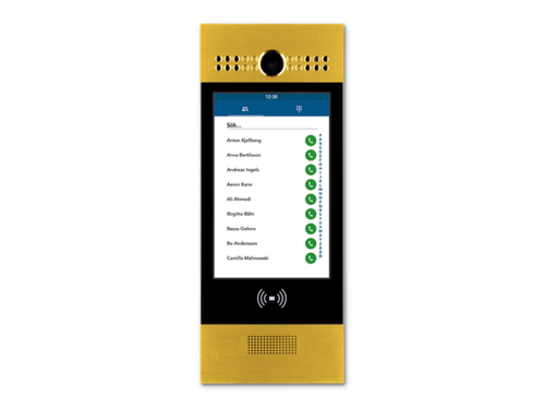STEP Intercom with built-in camera. Brass. STEP Intercom with built-in camera. Brass.
