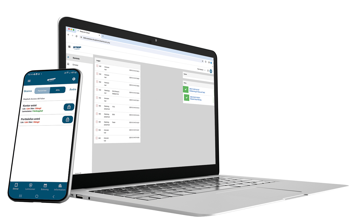 STEP Webbportal visas på laptop STEP Webbportal visas på laptop